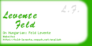 levente feld business card